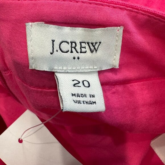 J. Crew NWT Linen Blend Pink Button Front Skirt O14 - Picture 4 of 5